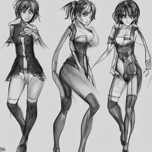 Image similar to expressive visual novel female character poses from the waist up, digital art, expressive, sketch, pen