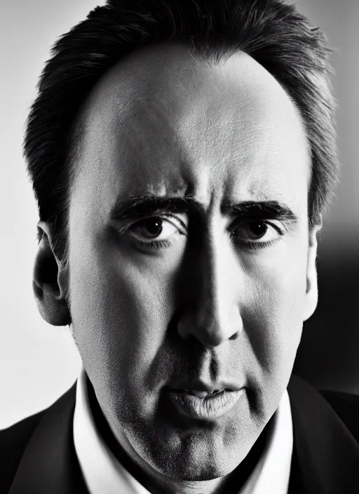 Image similar to portrait of beautiful nic cage at 3 0 by mario testino, headshot, detailed, award winning, sony a 7 r