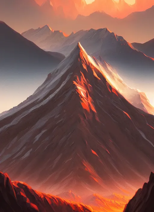 Prompt: digital painting of a mountain with a giant head, a detailed matte painting by noah bradley, cgsociety, fantasy art, artstation hq, artstation hd, terragen