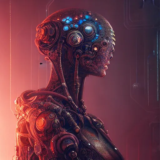 Image similar to a highly detailed long shot photo of cyberpunk female character by ayami kojima, beksinski, giger, intricate, digital painting, artstation, concept art, smooth, sharp focus