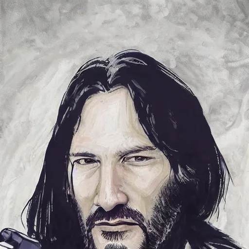 Image similar to portrait of John Wick and Morpheus combined