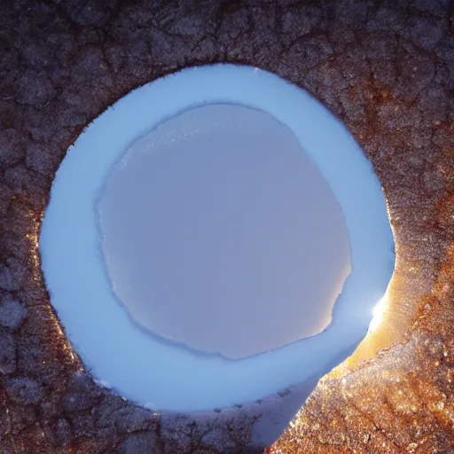 Image similar to the sun engulfed in Ice