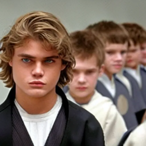 Prompt: anakin skywalker in a school