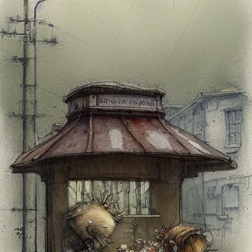 Prompt: (((((2100s bus stop . muted colors.))))) by Jean-Baptiste Monge !!!!!!!!!!!!!!!!!!!!!!!!!!!