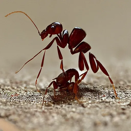 Prompt: heroic, brave, u. s. military ant, serving his country, ants in uniform, from their perspective in afghanistan