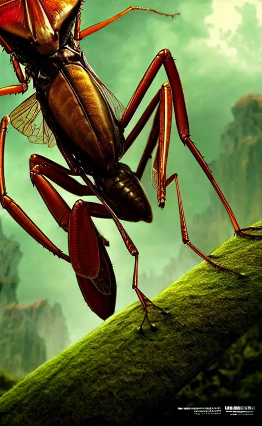 Image similar to exquisite imaginative creature poster art, like a bug, like a mantis, movie art, by lucusfilm, weta studio, 8 k, denoised