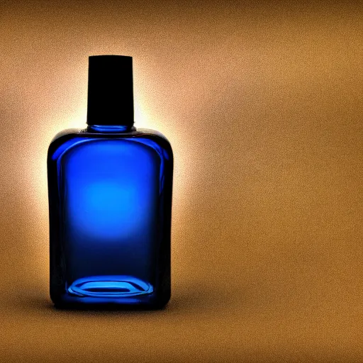 Image similar to blue flame in a bottle, 4 k, photography, highly detailed