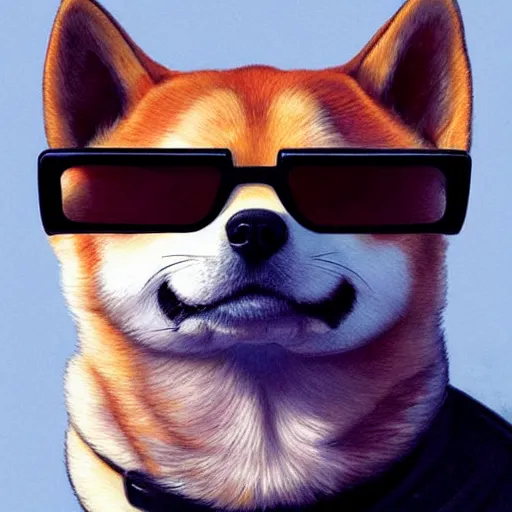 Shiba inu cheap with sunglasses