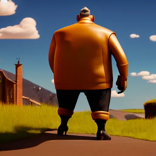 Image similar to tin tin, depicted as a pixar character, high quality cg render, 4 k