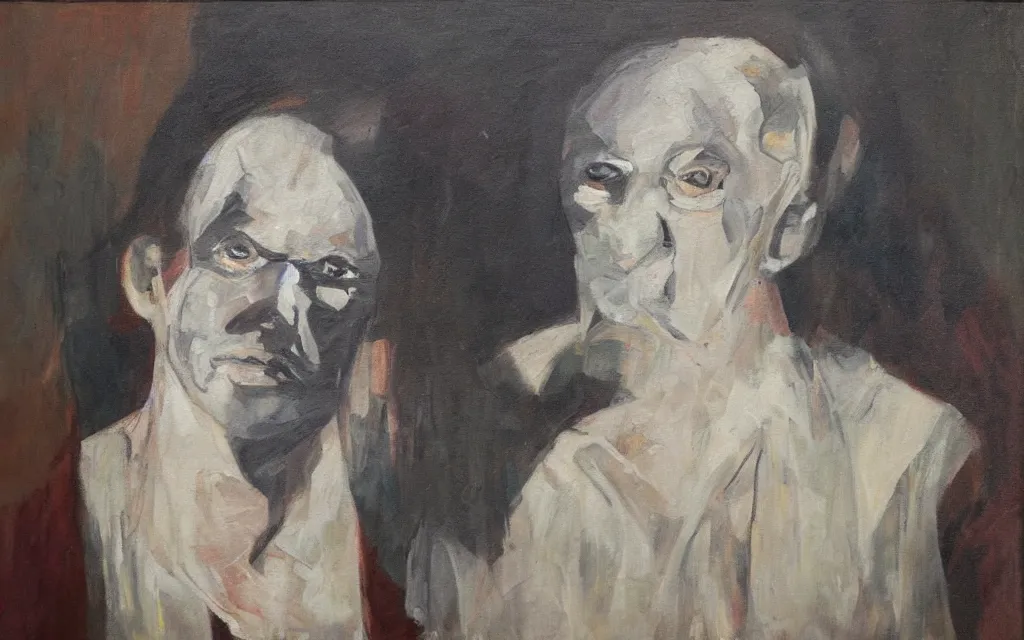 Image similar to a portrait painting of a ghost, by peteris kalve, oil on canvas