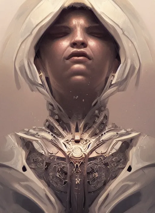 Image similar to champion splashart of symmetry!! old man, machine parts embedded into face, intricate, elegant, highly detailed, digital painting, artstation, concept art, smooth, sharp focus, illustration, art by artgerm and greg rutkowski and alphonse mucha, 8 k