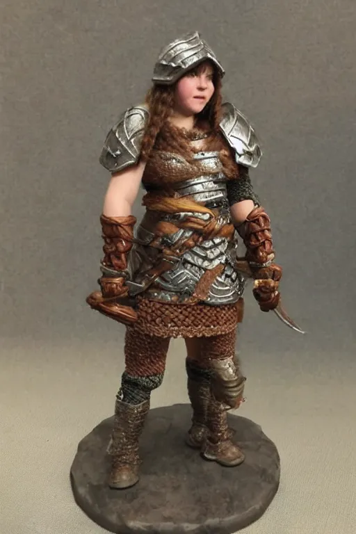 Prompt: female dwarf fighter in full plate armor| d&d | Wayne Reynolds | braided hair