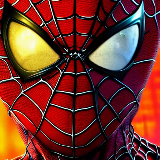 Image similar to a portrait of spiderman as a zombie highly detailed, digital photo, hdri, by christopher bretz and john carpenter, vivid colors, high contrast, 8 k resolution, intricate, photorealistic, smooth, psychedelic color scheme, concept art, award winning, cg society contest winner