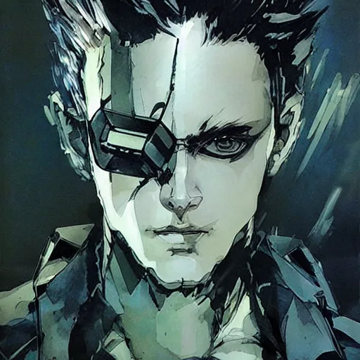 Image similar to android portrait by yoji shinkawa