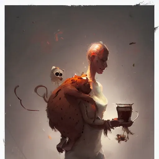 Prompt: 🐨🍝,digital Art, Greg rutkowski, Trending artstation,cinematic