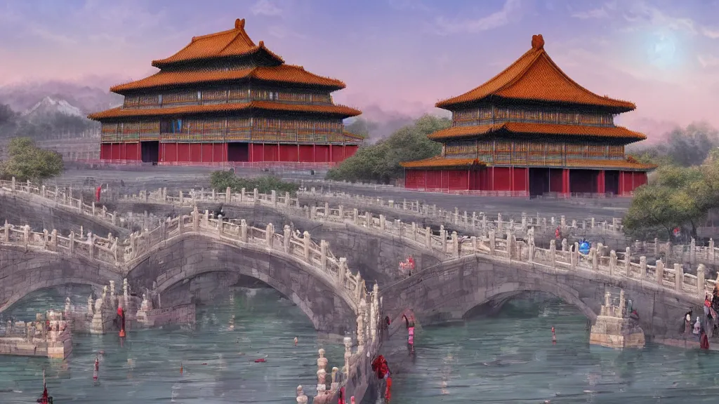 Image similar to Forbidden City, fantasy artwork, award-winning, beautiful scenery, artstation