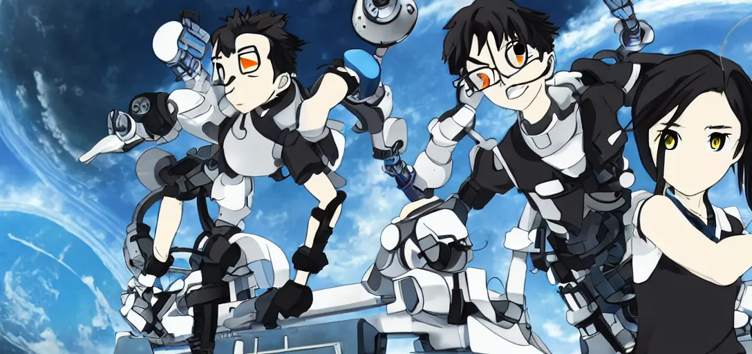 Prompt: Portal 2 the Anime