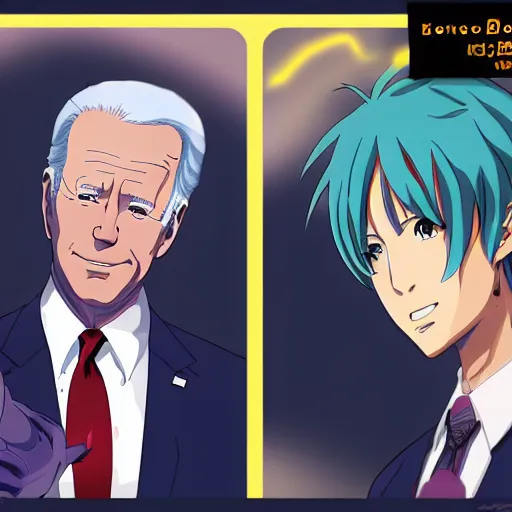 Prompt: anime portrait of Joe Biden as an anime character, trending on artstation