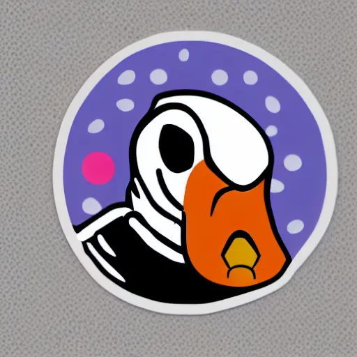 Image similar to cute goose sticker concept design