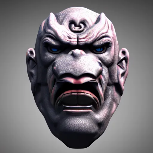 Image similar to oni mask, 4k, photorealistic, daylight