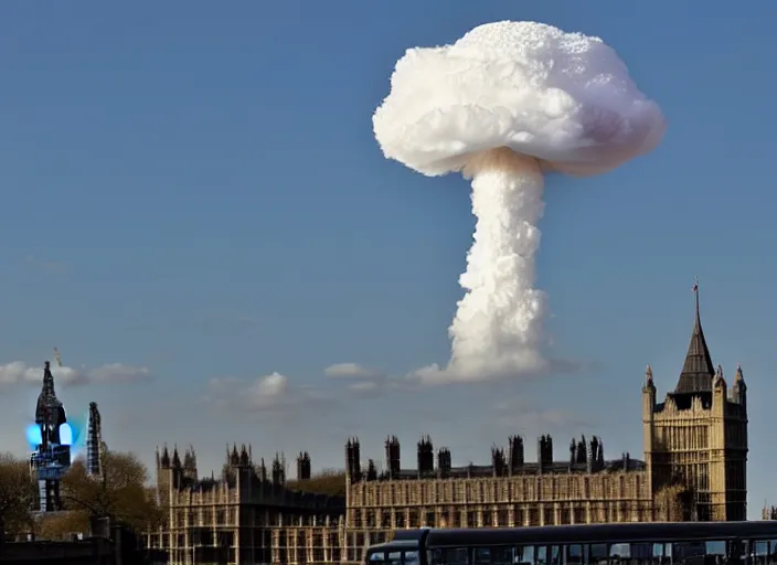 Image similar to nuclear mushroom cloud over london