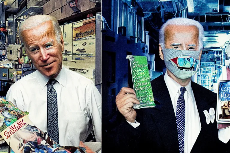 Prompt: fractal joe biden and sonic, romance novel cover, cookbook photo, in 1 9 9 5, y 2 k cybercore, industrial photography, still from a ridley scott movie