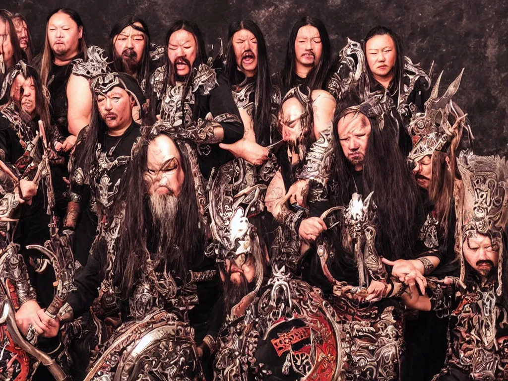 Image similar to Genghis Khan in death metal band