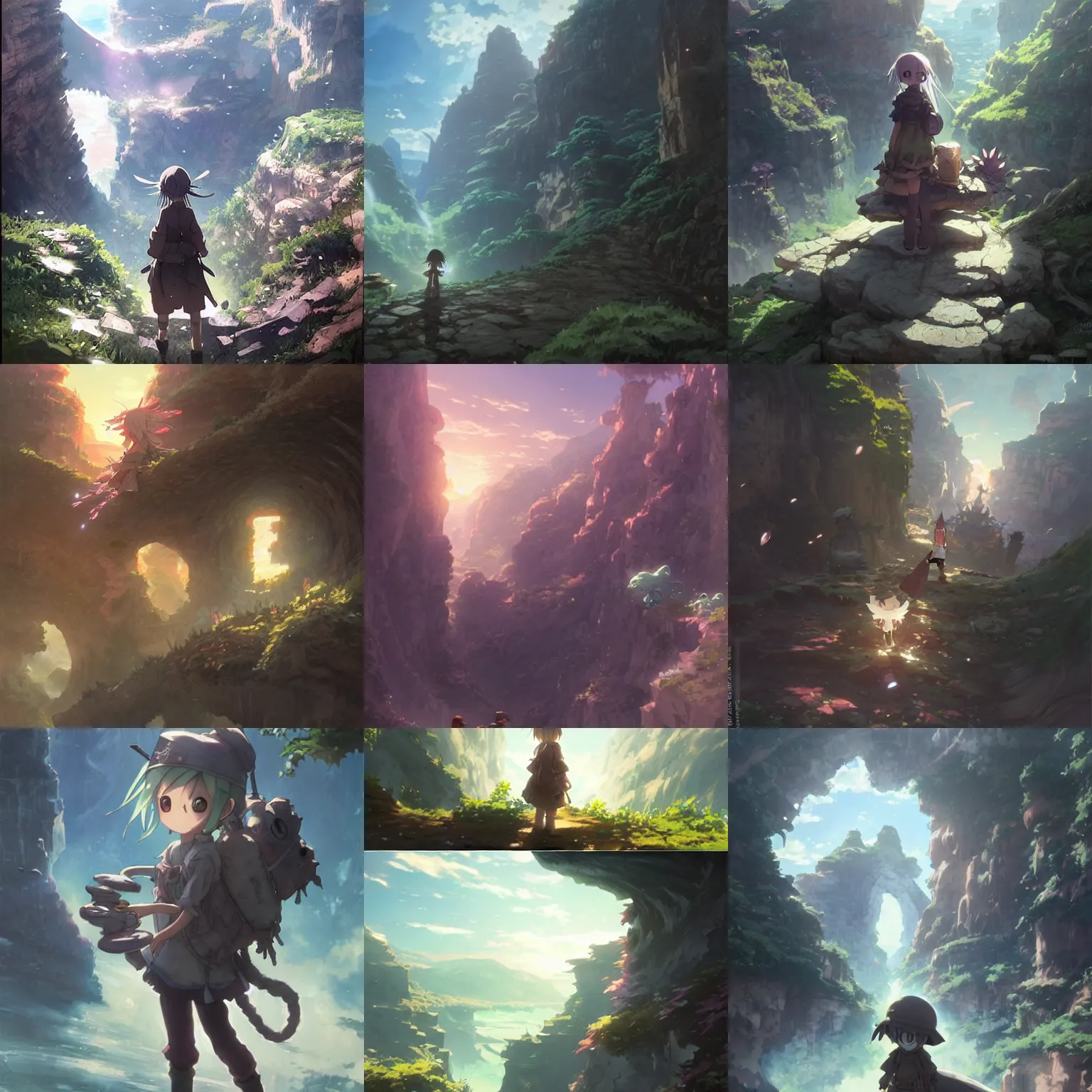 Prompt: anime made in abyss by greg rutkowski