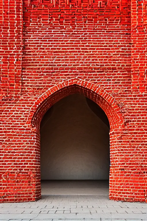 Prompt: photography by ando tadao and wes anderson, kremlin, red square, building with bricks, sharp focus, golden ratio, symmetry, ultra realistic, 8 k