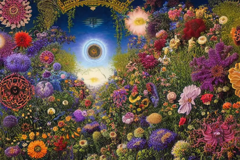 Image similar to endless path of flowers by ernst haeckel, david a. hardy, oyama kojima, phil koch, annie leibovitz, benoit mandelbrot, dan mumford, bruce pennington, mimmo rotella