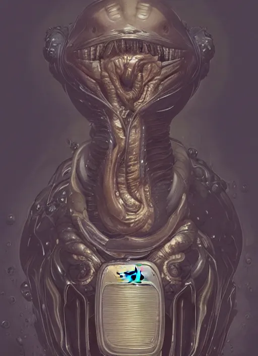 Prompt: full body picure of slimy mollusk as elon musk!!!, anthropomorphic character, drool, concept art, intricate, elegant, highly detailed, digital painting, artstation, wallpaper, smooth, sharp focus, illustration, art by giger and artgerm and greg rutkowski and alphonse mucha