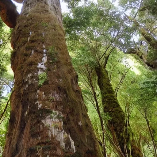 Prompt: An 800 year old Rimu tree