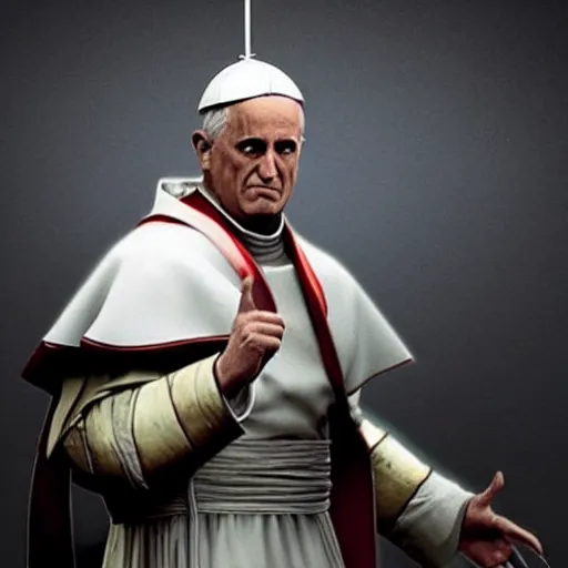 Image similar to the pope as a mortal kombat character