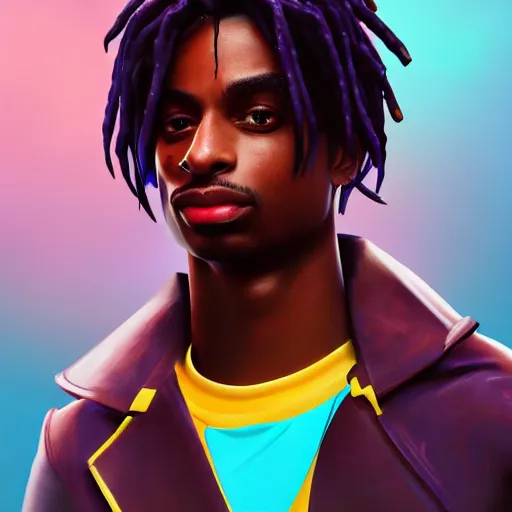 Prompt: Playboy Carti as a fortnite skin, hyper realistic, high detalied, 8k, artstation, digital art,