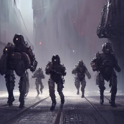 Prompt: concept art by greg rutkowski, soldiers in futuristic tactical gear, running around the outside of a space colony, futuristic, brutalistic environment, scifi, detailed and intricate environment, reddish lighting, stressful atmosphere, high technology, highly detailed portrait, digital painting, artstation, concept art, smooth, sharp foccus ilustration, artstation hq.