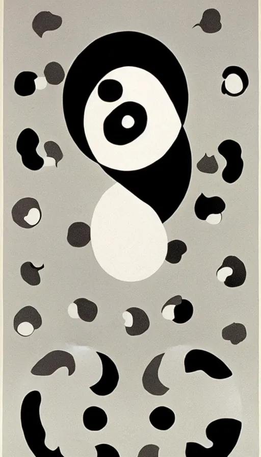 Image similar to Abstract representation of ying Yang concept, by Charles Addams