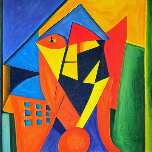 Prompt: serendipity, cubism painting