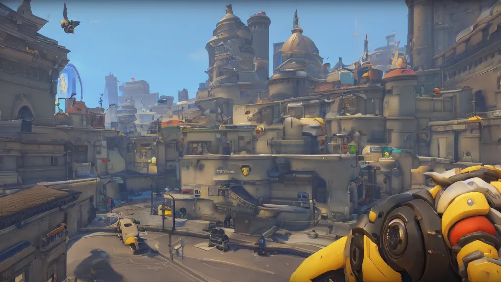 Prompt: Screenshot from Overwatch, in Marseille