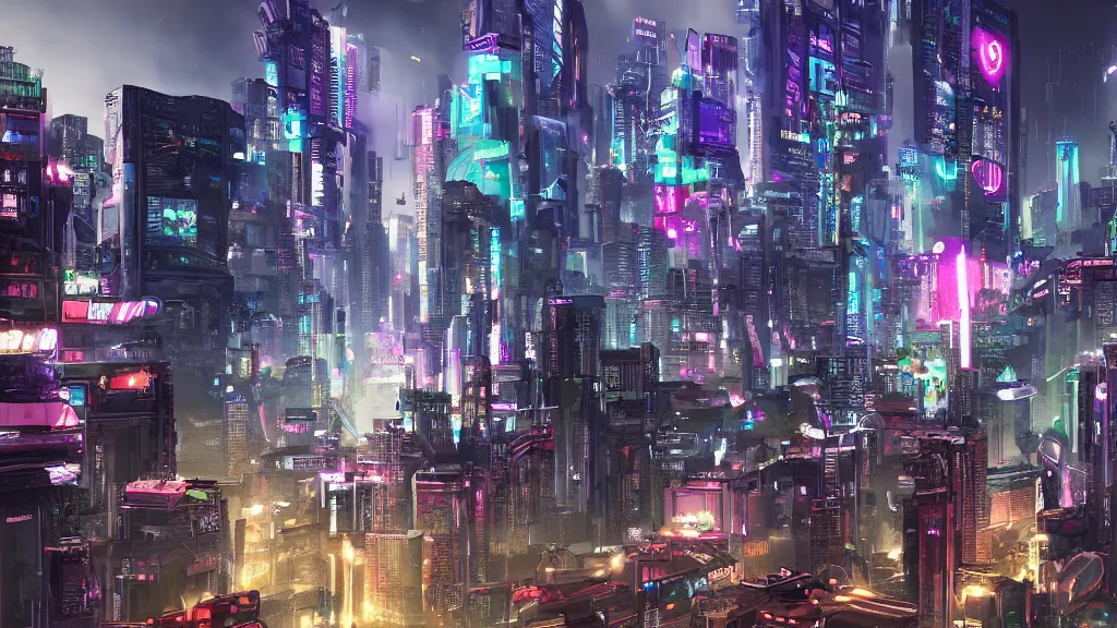 Image similar to cyberpunk city