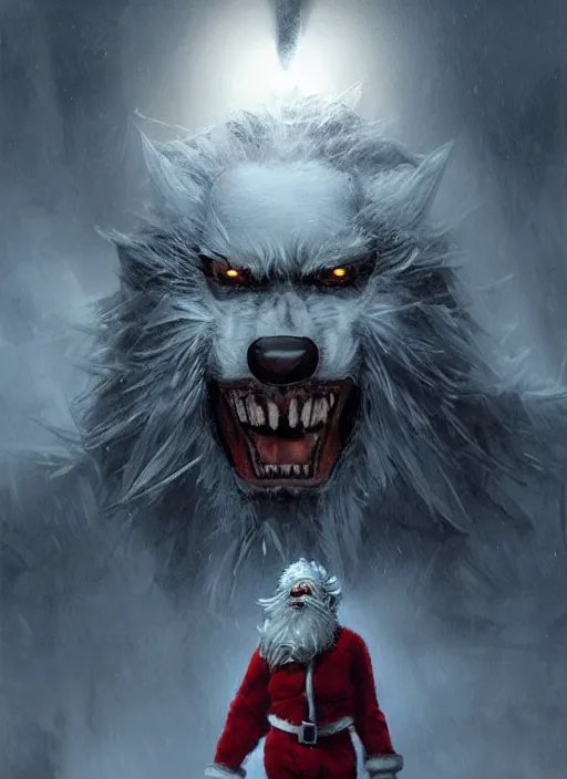 Prompt: portrait, werewolf Santa Clause, dark, gritty, scary, dramatic lighting, cinematic, establishing shot, extremly high detail, foto realistic, cinematic lighting, post processed, concept art, artstation, matte painting, style by eddie mendoza, raphael lacoste, alex ross