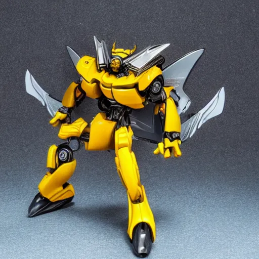 Prompt: Bumblebee as a Transformers figure