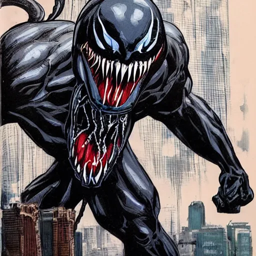 Prompt: venom by todd mcfarland