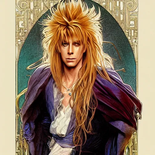 David Bowie as the Goblin King from the movie | Stable Diffusion | OpenArt