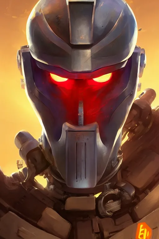 Image similar to epic mask helmet robot ninja portrait stylized as fornite style game design fanart by concept artist gervasio canda, behance hd by jesper ejsing, by rhads, makoto shinkai and lois van baarle, ilya kuvshinov, rossdraws global illumination radiating a glowing aura global illumination ray tracing hdr render in unreal engine 5