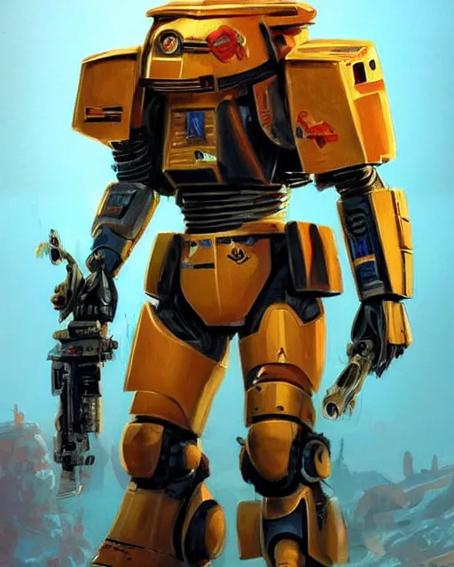 Image similar to a tau spacemarine in the style of jean giraud / ralph mcquarrie / syd mead / john berkey trending on artstation deviantart pinterest detailed realistic high resolution hd 8 k character portraits concept art