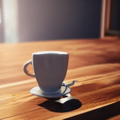 Image similar to : sloppy old cup of coffee with fluid flyingout the cup unrealengine ,cinematic, hyper realism, high detail, octane render, 8k