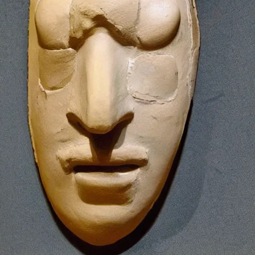 Prompt: a plaster mask art