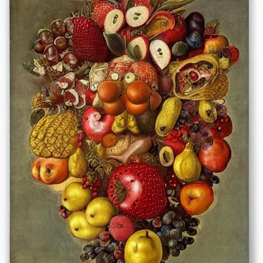 Image similar to only fruits, by giuseppe arcimboldo