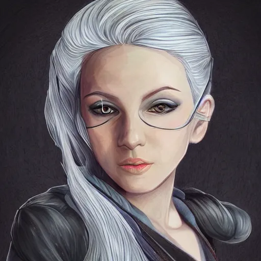 Image similar to a white hair girl, art by samdoesarts, highly detailed, digital painting, concept art, sharp focus, illustration,disney, comic book, sketch, watercolor, trending on artstaion