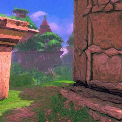 Prompt: a fully 3 d real world visuals remake of hyrule in the legend of zelda ( 1 9 8 6 ), hyperrealism